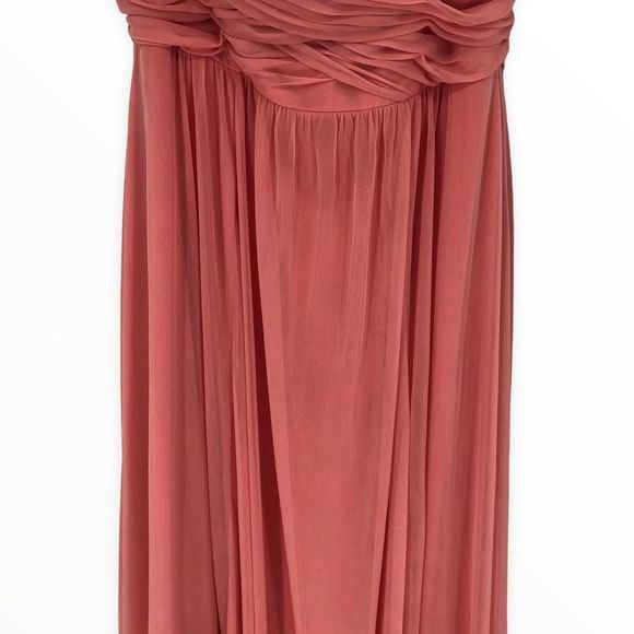 Jenny Yoo Full Length Convertible Chiffon Dress Gown Apricot size 14 NWT JY515 - Picture 8 of 16